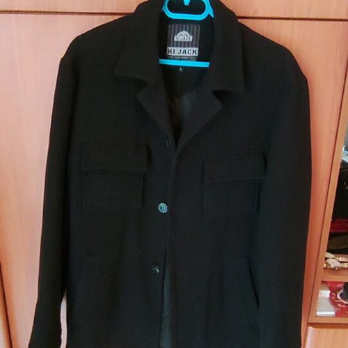 Men's coat used, black, size L