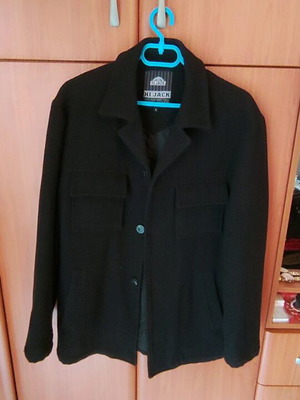 Men's coat used, black, size L