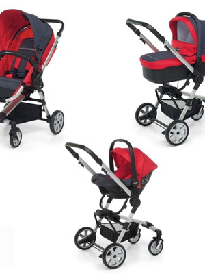 Foppapedretti 3-in-1 stroller blue jean, like new