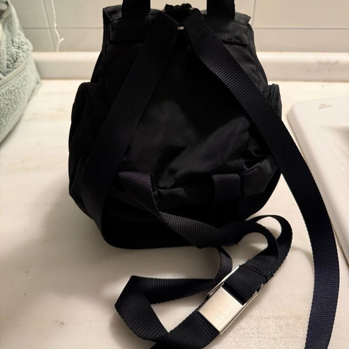 Prada Re-Nylon used black vintage backpack