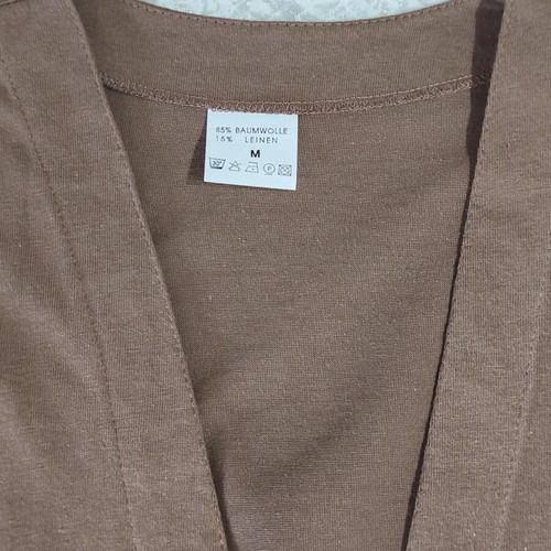 Long sleeveless vest like new, brown, size M/L/XL