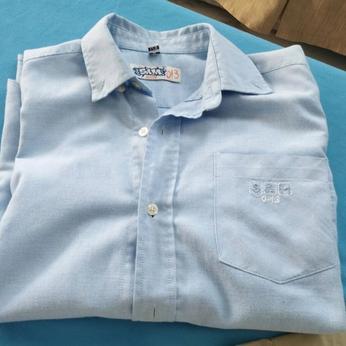Sam 0-13 boys blue dress shirt like new, size 8