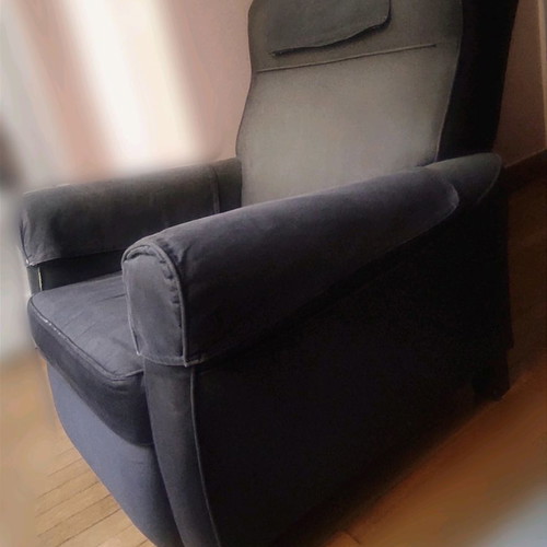 IKEA MUREN armchair used, wide with side pocket for remote