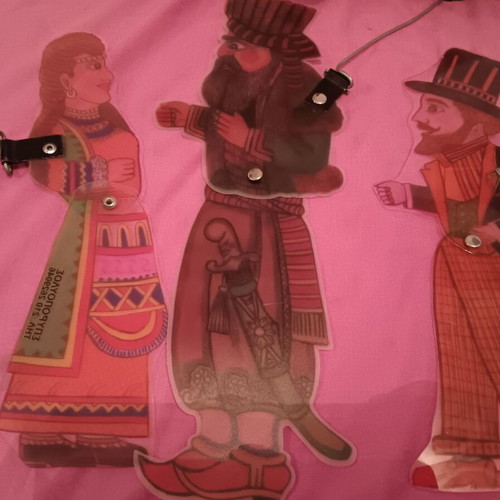 Karagiozis figures like new, set of 6 pieces