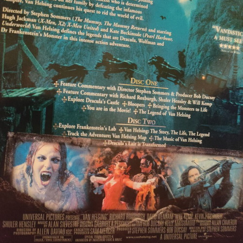 Van Helsing 2 Disc Collector Edition DVD like new, English subtitles