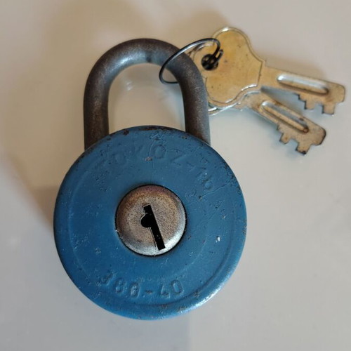 Vintage padlock made in Czechoslovakia, like new