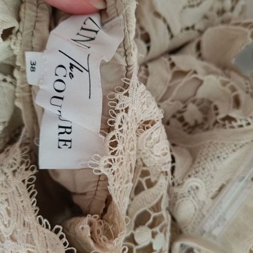 Zini couture beige dress like new, size 38