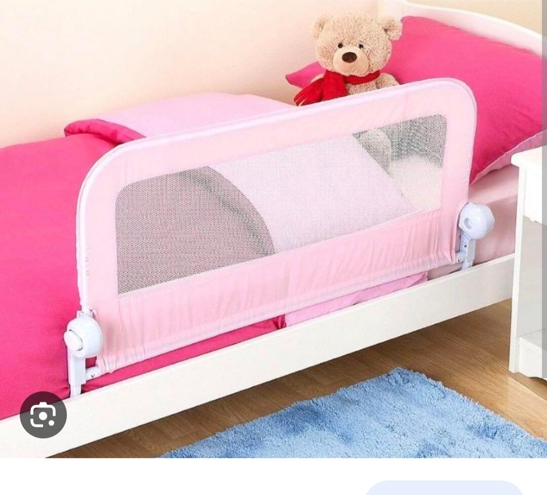 Mothercare pink bed guard best sale