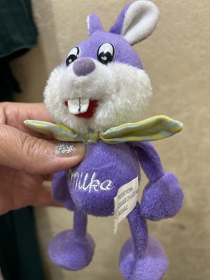 Milka plush toys like new, set of three with keychains