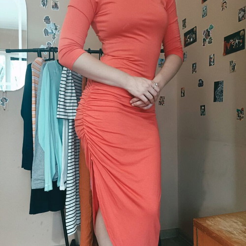 ICHI dress coral color new with tag