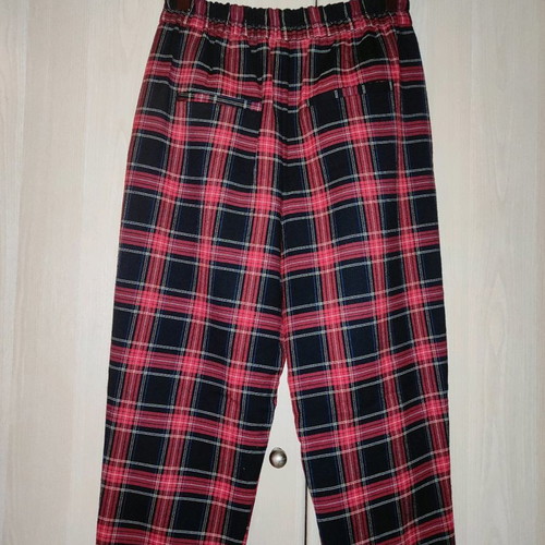 Checked pants used, size medium