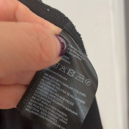 H&M black cotton dress like new, size S