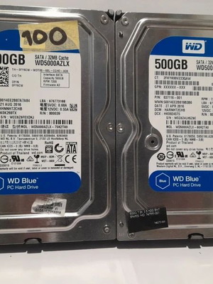 Σκληροί δίσκοι WD Blue 500 GB 3.5" σαν καινούργιο, 2 τεμάχια