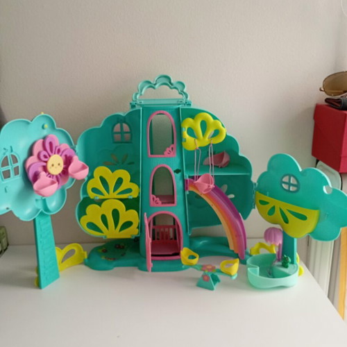 Zapf Creation Baby Born treehouse toy with elevator, slide, pool, swings