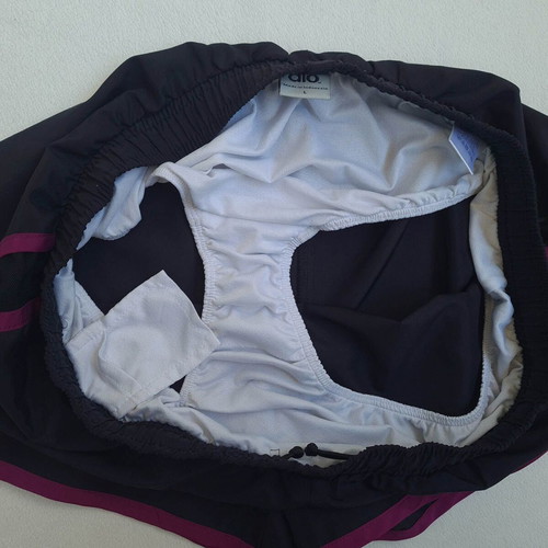 Alo Yoga women's sports shorts size L, black and purple