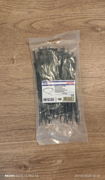 Δεματικά καλωδίων μαύρα GEMIS 2,5x140mm – 100 τεμάχια (GW 52 253)