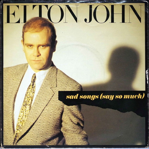 Elton John Sad Songs (Say So Much) & A Simple Man 7'' vinyl used, pop
