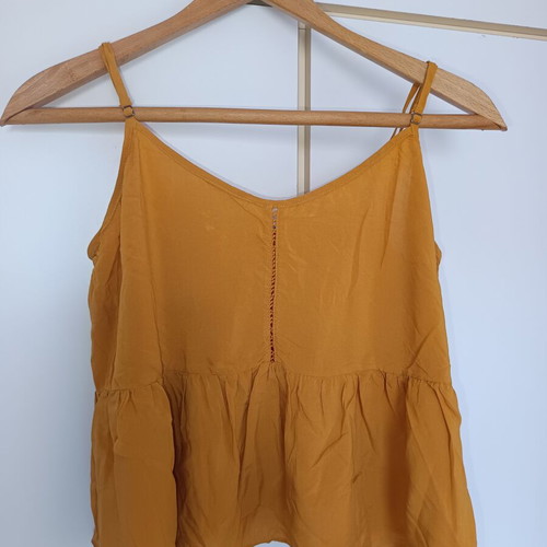 Attrattivo mustard yellow cami top used, size L