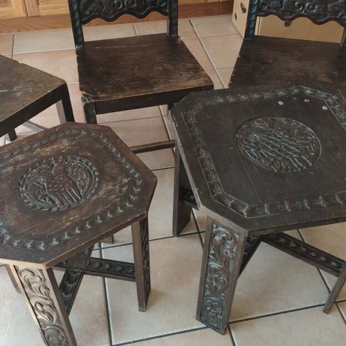Skyros carved coffee tables