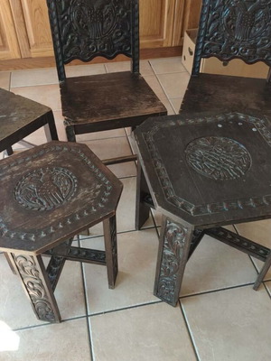 Skyros carved coffee tables