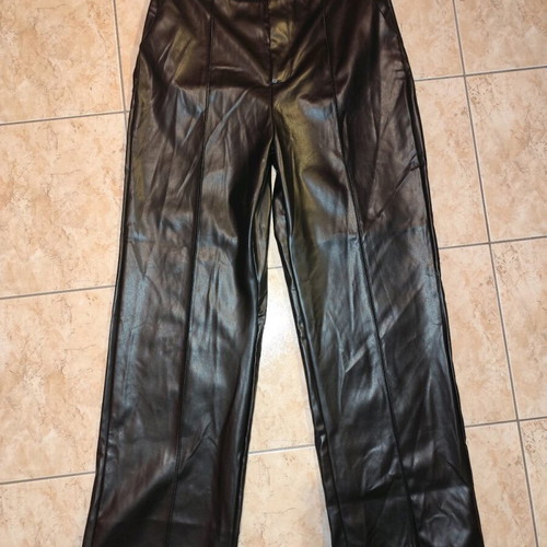 Leather pants new, size L, black