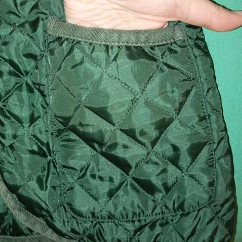 Zara quilted women's jacket used, cypress green with hood