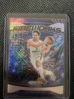 Facundo Campazzo Fireworks Prizm 25 Years Real Madrid Card new