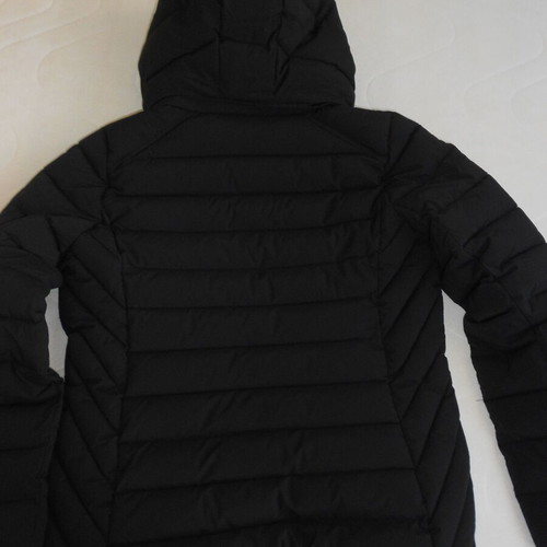 Michael Kors women's winter puffer jacket medium black like new with hood and pouch