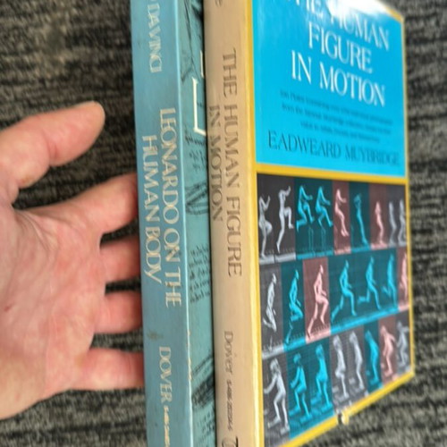 Leonardo da Vinci On the Human Body & Eadweard Muybridge The Human Figure in Motion books