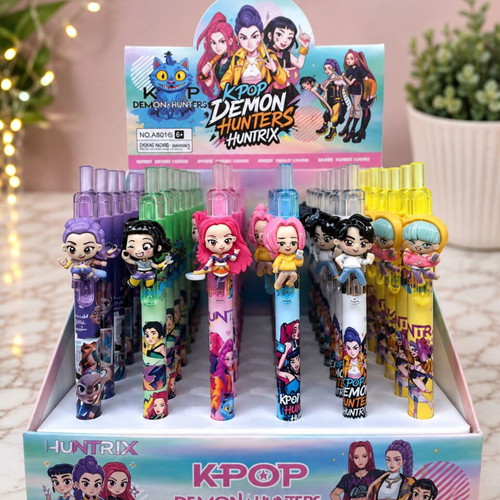 KPOP Demon Hunters pens set of 48 in display stand, new