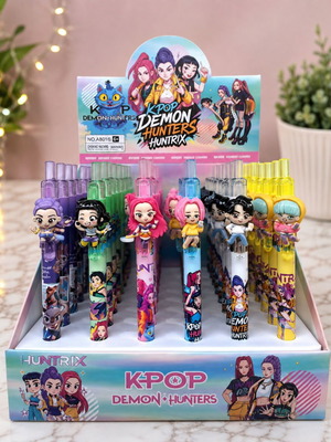 Σετ 48 στυλό KPOP Demon Hunters σε σταντ, καινούργια