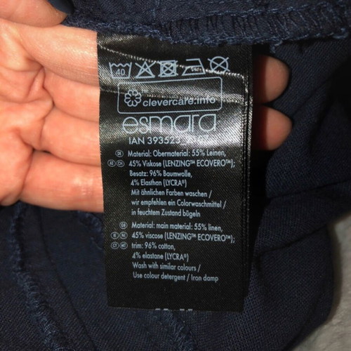 Esmara linen maternity pants blue like new, size 46 (XL)