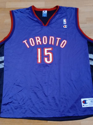 Toronto Raptors 15 Vince Carter Vintage Champion NBA Jersey Size XL