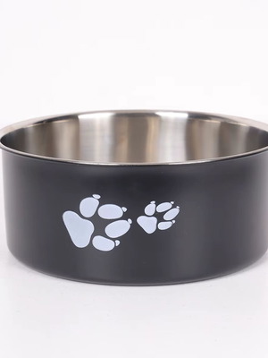 Paw Bowl Black Medium купа за кучешка храна и вода нова черна неръждаема стомана