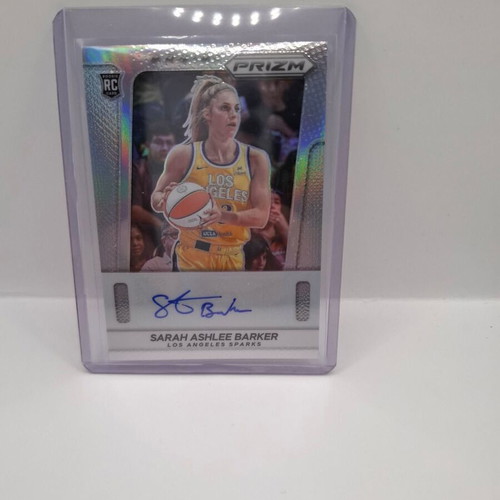 2025 Panini Prizm WNBA Sarah Ashlee Barker Auto RC Sparks card like new