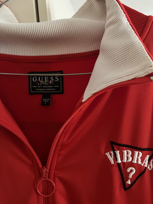 Guess cardigan new, red and orange, embroidered logo