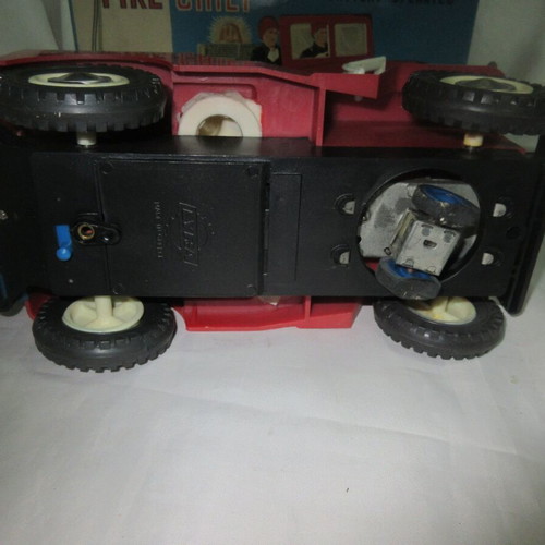 Greek Fire Chief Battery Operated Jeep Lyra 70s new in box