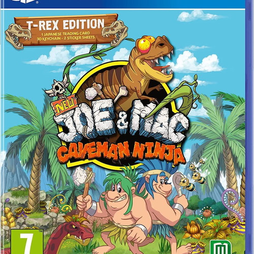 Joe and Mac Caveman Ninja T-Rex Edition PS4 new