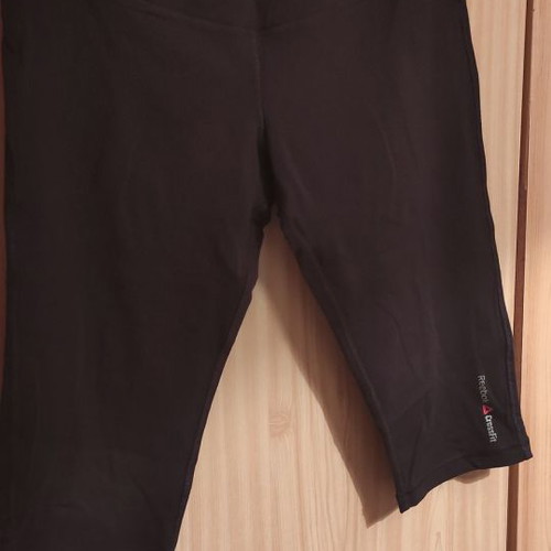 Reebok sports leggings used, above knee, black, size M