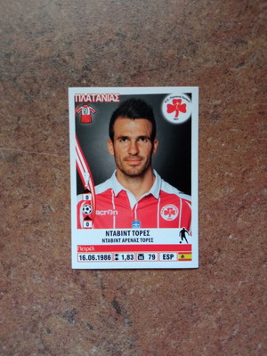 Panini Superleague 2013-2014 Sticker No374 David Torres Platanias new