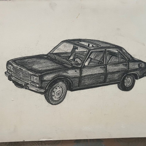 Cardboard car advertising model like new