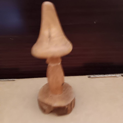 Wooden decorative mushroom like new, handmade