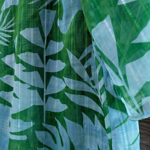 Emporiograma Tropical tunic XL like new, green and blue