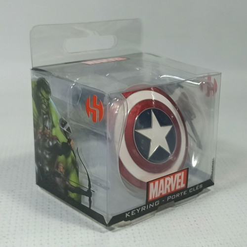 Semic Marvel Captain America Shield Metal Keychain 5cm new