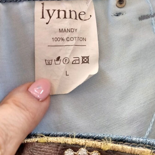 Vintage Lynne Y2K low-rise mini denim skirt Mandy, like new, size L