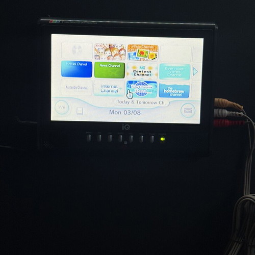 Nintendo Wii console used, boxed with black controller