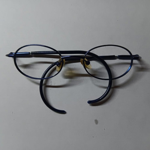 Children's Oval Eyeglass Frames used, blue