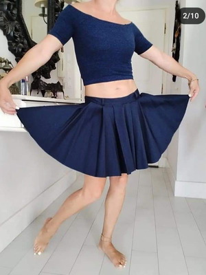 Aggressive Femme Vintage Culture Sun Skirt new, size L, blue