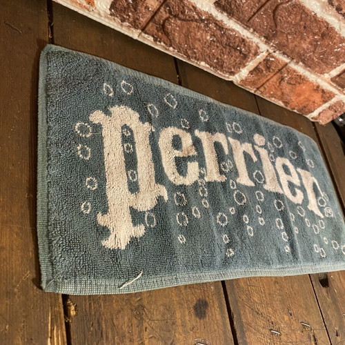 Perrier bar towel used, old
