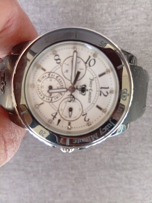 Ρολόι Juicy Couture 32 mm σαν καινούργιο, μαύρο και άσπρο, λουράκι καουτσούκ